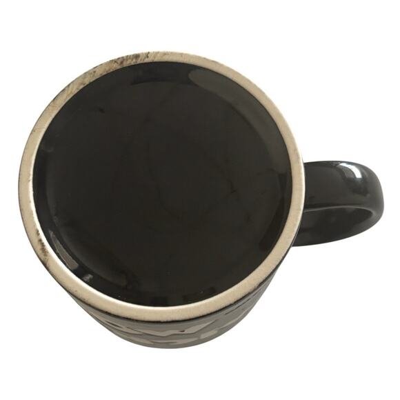 Vtg Disney Cartoon Mickey Mouse Coffee Mug Embossed Black and White 1980s 8oz - Picture 4 of 6